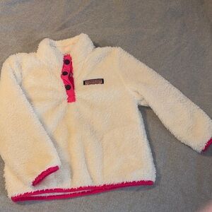 Vineyard Vines Teddy Fleece Snap Pullover Size 3T